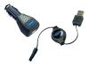 Covertec Universal PDA / Smartphone sync & charge kit - USB cable with car charge adapter - 4 PIN USB Type A (M) - retractable