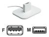 Apple iPod shuffle Dock - Digital player data cable - USB - 4 PIN USB Type A (F) - 4 PIN USB Type A (M)