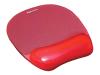Fellowes Gel Crystal - Mouse pad with wrist pillow - red