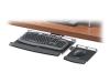 Fellowes Fully Adjustable Keyboard Manager - Keyboard platform with mouse tray - black, silver