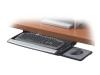Fellowes Deluxe Keyboard Drawer w/Soft touch Wrist Rest - Keyboard drawer with mouse tray - black, silver