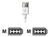 Apple - IEEE 1394 cable - 6 PIN FireWire (M) - 6 PIN FireWire (M) - 0.5 m ( IEEE 1394 ) - white