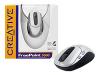 Creative FreePoint 5500 - Mouse - optical - 5 button(s) - wireless - RF - USB / PS/2 wireless receiver - silver metallic