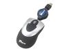 Targus Notebook Optical Retractable Mouse - Mouse - optical - wired - USB - black, silver