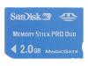 SanDisk - Flash memory card ( Memory Stick DUO adapter included ) - 2 GB - MS PRO DUO