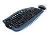 Kensington PilotBoard Wireless Desktop - Keyboard - wireless - RF - mouse - USB / PS/2 wireless receiver - black - UK