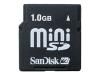 SanDisk - Flash memory card ( SD adapter included ) - 1 GB - miniSD