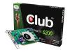 Club 3D GeForce 6200 - Graphics adapter - GF 6200 - PCI Express x16 - 128 MB DDR - Digital Visual Interface (DVI) - TV out