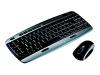 Cherry CyMotion Pro Wireless Desktop M85-20850 - Keyboard - wireless - RF - 83 keys - mouse - USB wireless receiver - black, silver - Belgium