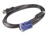 APC - Video / USB cable - 4 PIN USB Type A, HD-15 (M) - HD-15 (M) - 7.6 m