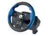 Logitech Driving Force EX - Wheel and pedals set - 8 button(s) - Sony PlayStation 2 - black, blue