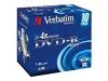 Verbatim - 10 x DVD+R - 4.7 GB 4x - printable surface - jewel case - storage media