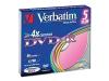 Verbatim DataLifePlus - 5 x DVD-R ( G ) - 4.7 GB 4x - pastel - ink jet printable surface - storage media