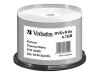 Verbatim - 50 x DVD+R - 4.7 GB 8x - thermal transfer printable surface - spindle - storage media