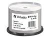 Verbatim - 50 x DVD-R ( G ) - 4.7 GB 8x - thermal transfer printable surface, printable inner hub - spindle - storage media