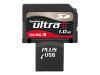 SanDisk Ultra II SD Plus - Flash memory card - 1 GB - SD Memory Card - Hi-Speed USB