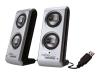 Fujitsu Mini Speaker Set USB - PC multimedia speakers - 1 Watt (Total) - silver