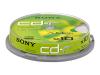 Sony CDQ 80SP - 10 x CD-R - 700 MB ( 80min ) 48x - spindle - storage media