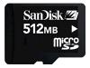 SanDisk - Flash memory card - 512 MB - microSD