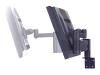 NewStar FPMA-D950 - Mounting kit ( articulating arm, adapter plate, mounting plate ) for flat panel - black - mounting interface: 100 x 100 mm, 75 x 75 mm - wall-mountable