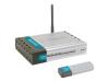 D-Link AirPlus G DWL-922 Wireless Network Starter Kit - Wireless router + 4-port switch - EN, Fast EN, 802.11b, 802.11g