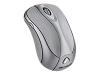 Microsoft Wireless Notebook Laser Mouse 6000 - Mouse - laser - 4 button(s) - wireless - RF - USB wireless receiver - moonlight silver