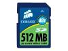 Corsair - Flash memory card - 512 MB - 40x - SD Memory Card