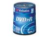 Verbatim - 100 x DVD+R - 4.7 GB 16x - matt silver - spindle - storage media