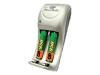 GP Mini PowerBank Quick - Battery charger 2xAA/AAA - included batteries: 2 x AAA type NiMH 950 mAh