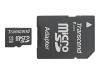 Transcend - Flash memory card ( SD adapter included ) - 128 MB - microSD