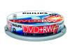 Philips - 10 x DVD+RW - 4.7 GB 1x - 4x - spindle - storage media