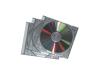 Fellowes Metallic CD Jewel Case - Storage CD slim jewel case - capacity: 1 CD, 1 DVD - metallic silver (pack of 25 )