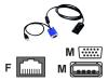 IBM Virtual Media Conversion Option - Video / USB adapter - 4 PIN USB Type A, HD-15 (M) - RJ-45 (F) - 1.5 m