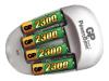 GP PowerBank Quick 2 - Battery charger 4xAA/AAA - included batteries: 4 x AA type NiMH 2300 mAh