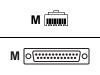 HP - Serial adapter ( DCE ) - RJ-45 (M) - DB-25 (M)