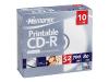 Memorex - 10 x CD-R - 700 MB ( 80min ) 52x - ink jet printable surface - slim jewel case - storage media