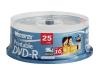 Memorex - 25 x DVD-R - 4.7 GB 16x - printable surface - spindle - storage media