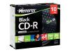 Memorex - 10 x CD-R - 700 MB ( 80min ) 48x - black - slim jewel case - storage media