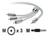 Belkin AV Cable for 4G/5G iPod (Color LCD) - Video / audio cable - composite video / audio - RCA (M) - mini-phone 3.5 mm 4-pole (M) - shielded