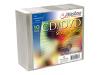 Nashua - Storage CD slim jewel case - capacity: 1 CD, 1 DVD - white (pack of 10 )