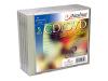 Nashua - Storage CD jewel case - capacity: 1 CD, 1 DVD - white (pack of 5 )