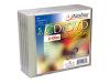 Nashua - Storage CD jewel case - capacity: 2 CD, 2 DVD - clear (pack of 5 )