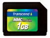 Transcend - Flash memory card ( MMC adapter included ) - 1 GB - MMCmobile