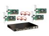 QLogic SAN Connectivity Kit 4000 - Switch - 8 ports - 4Gb Fibre Channel + 8 x SFP / 4 x XPAK (empty) + 8 x SFP (occupied) - 1U external - stackable