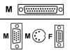 StarTech.com - Keyboard / video / mouse (KVM) cable - DB-25 (M) - DB-9, HD-15, 5 PIN DIN - 3 m - black