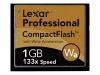 Lexar Professional with Write Acceleration Technology - Flash memory card - 1 GB - 133x - CompactFlash Card