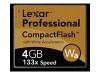 Lexar Professional with Write Acceleration Technology - Flash memory card - 4 GB - 133x - CompactFlash Card