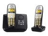 Siemens Gigaset A265 Duo - Cordless phone w/ answering system & caller ID - DECT\GAP - black, silver + 1 additional handset(s)