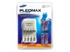 Samsung Pleomax Plug and Play Charger - Battery charger 4xAA/AAA - included batteries: 4 x AA type 1700 mAh
