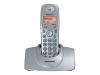 Panasonic KX TG1100NES - Cordless phone w/ caller ID - DECT - silver